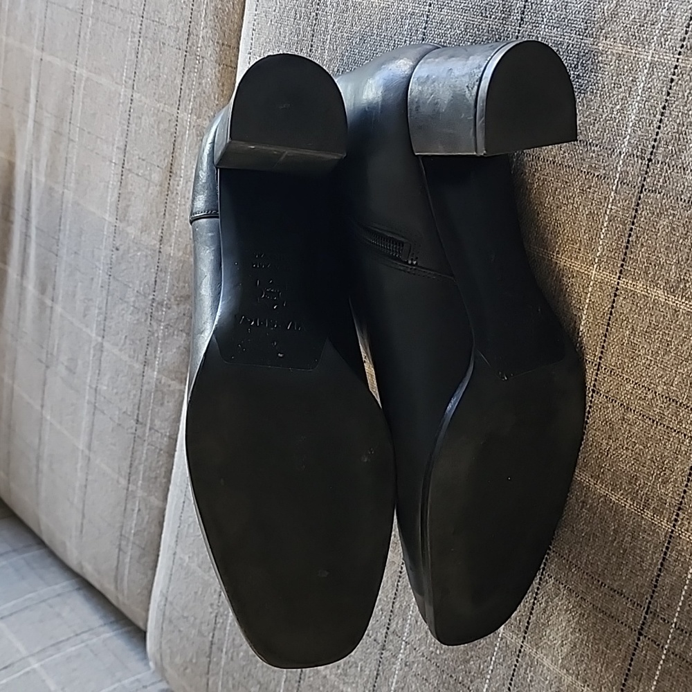 VIA SPIGA VINTAGE Y2K Black Leather Ankle Boots 37.5 7 Minimalist Industrial - Picture 15 of 17